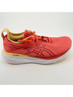 Asics Gel-Nimbus 25 Womens Size 9 Orange White Athletic Running Shoes Sneakers